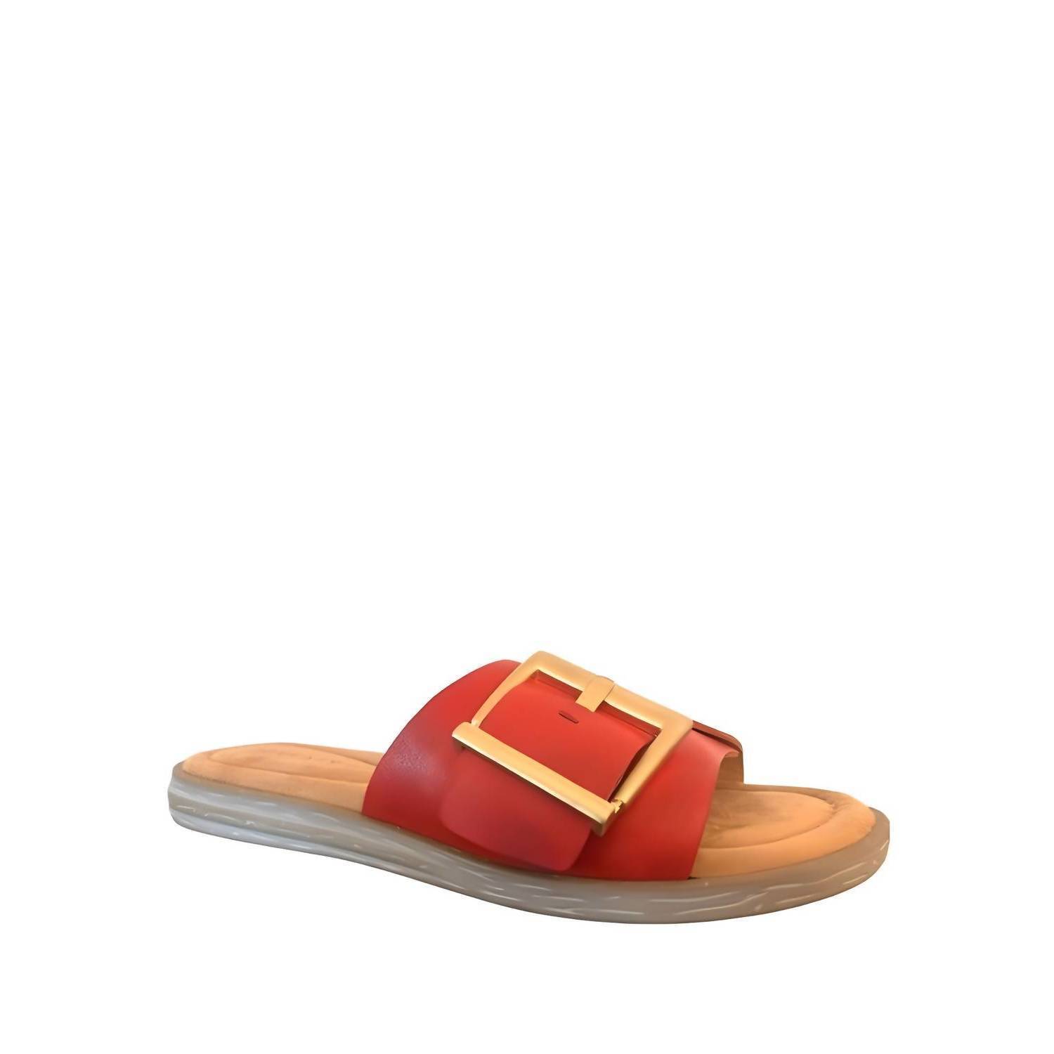 New Salvia Effie Sandals In Lipstick Red